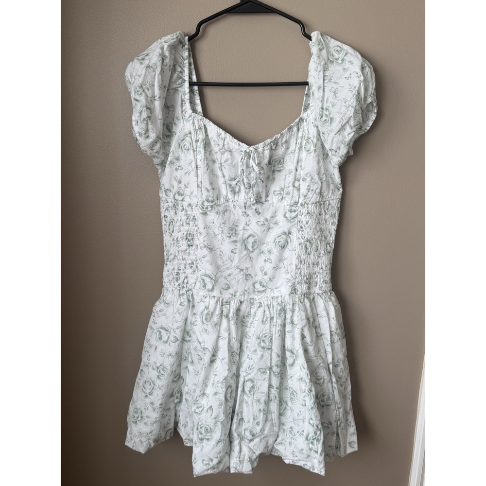 Hollister Sofia Drop-Waist Bubble Skort Dress Size M Cottage Coquette Milk Maid